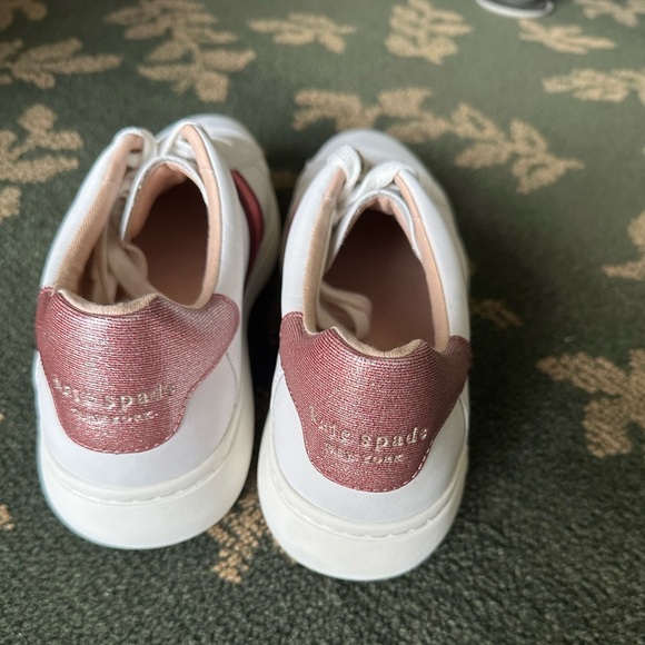 Kate Spade White and Burgundy Women's Sneakers size 10B - Picture 7 of 11